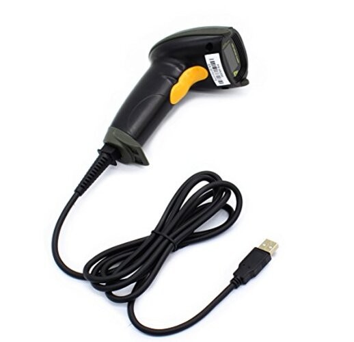 USB Laser Barcode Scanner Wired Handheld Bar Code Scanner Reader Black gallery