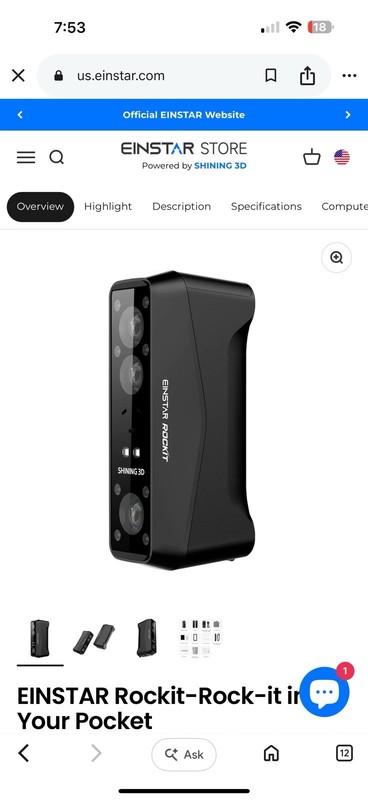 einstar Rocket 3D Scanner. gallery