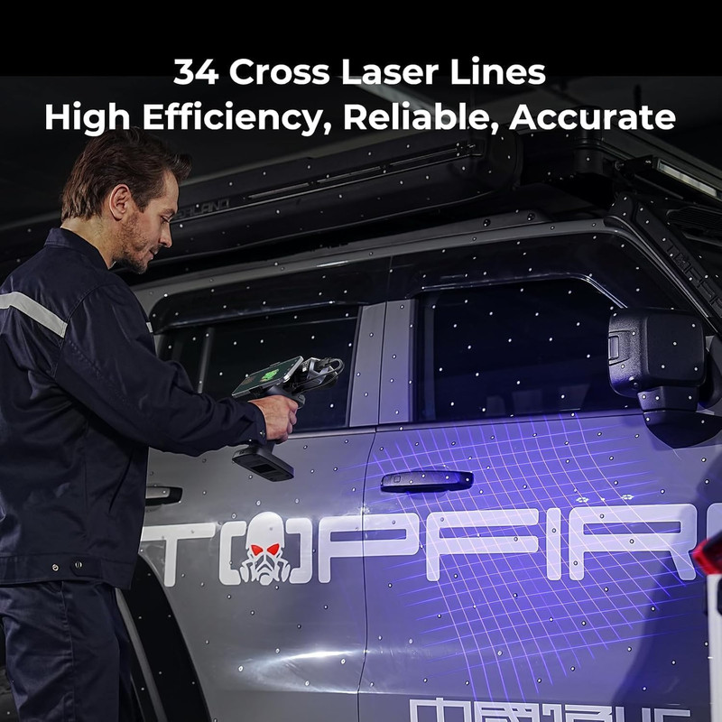 Raptor X 3D Scanner - 60FPS, 34 Cross Laser, 0.02mm Accuracy, WiFi 6 gallery