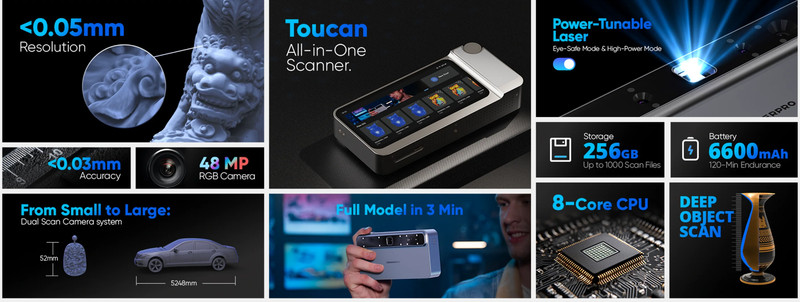 3DMAKERPRO TOUCAN 3D SCANNER (Standard Edition) Compact Standalone Device gallery