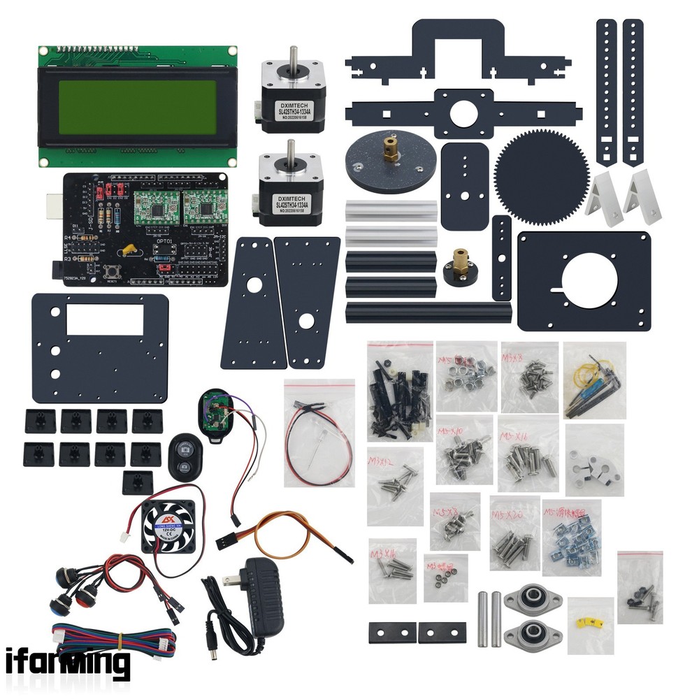 3D Scanner Unassembled 3D Laser Scanner DIY Kit Supports Phones+Cameras