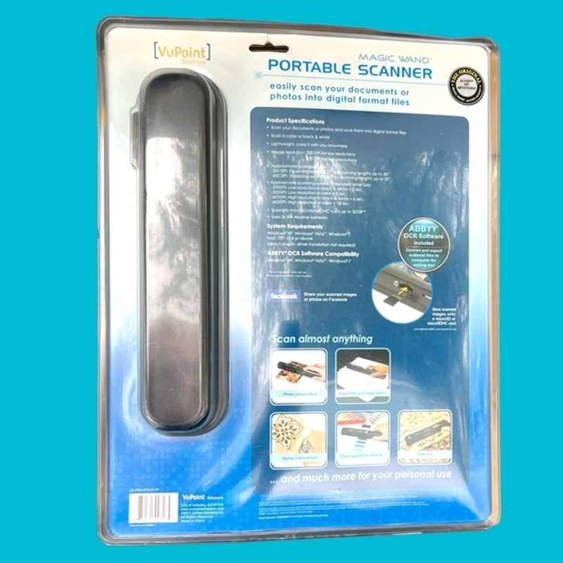 Magic Wand VuPoint Portable Scanner with Carrying Case & 4GB MicroSD Card. NWT. gallery