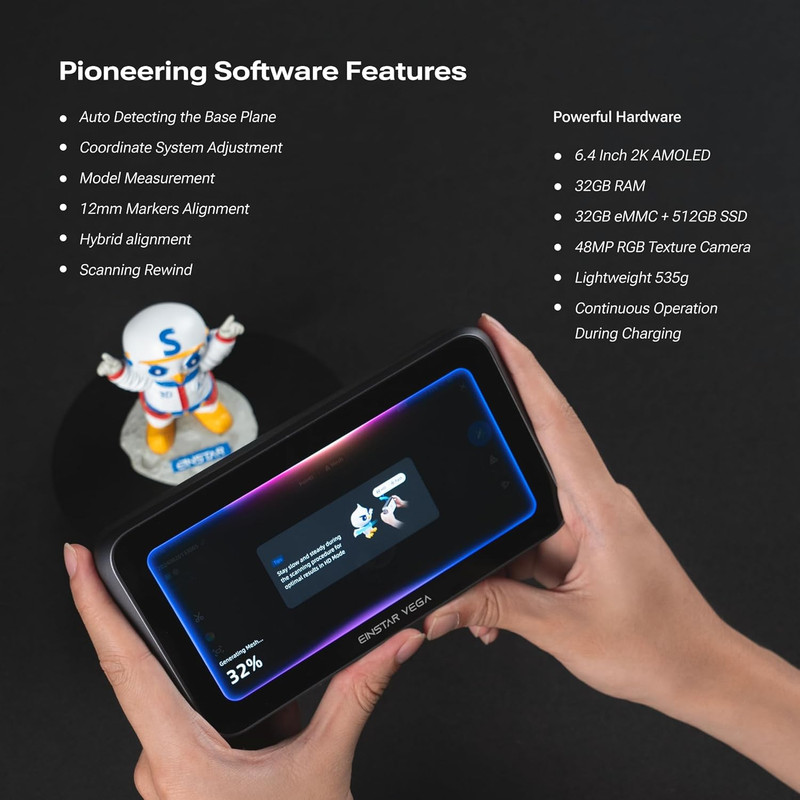 Shining 3D Vega Wireless 3D Scanner All-In-One Handheld 3D Scanner Two Scanning gallery