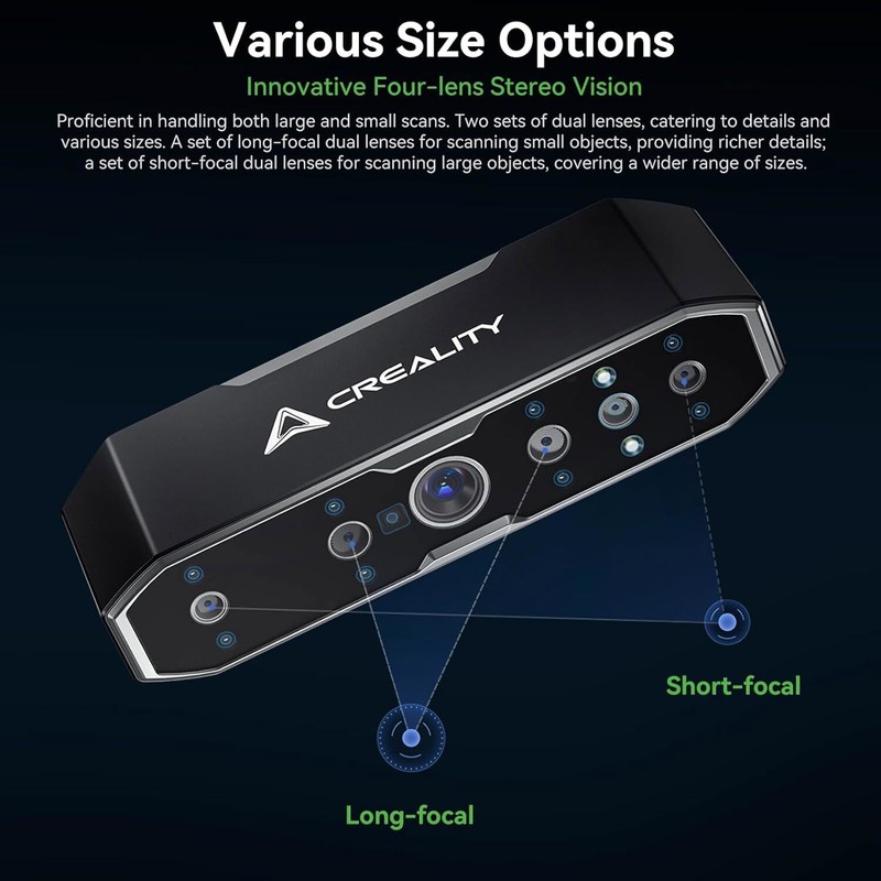 Creality 3D Scanner CR-Scan Otter for 3D Printing 10-2000mm Range Full-Color US gallery