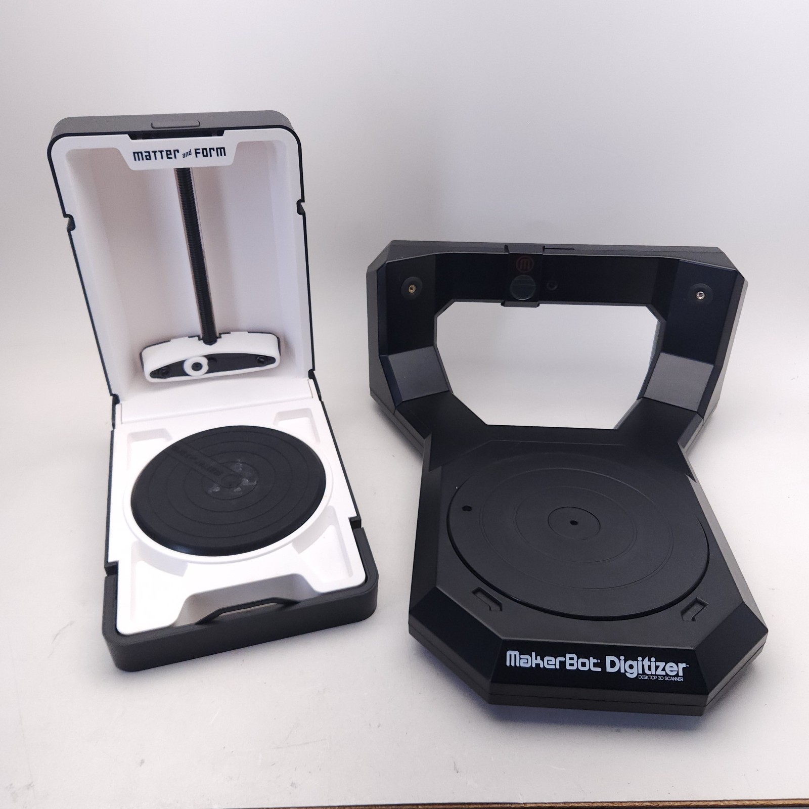 Lot of 2 UNTESTED MakerBot Digitizer & Mattery and Form MFS1V1 Desktop 3D Scan gallery