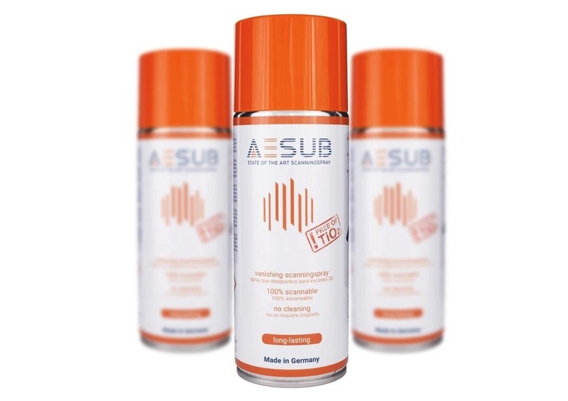 AESUB Orange Scanning Spray Universal self-evaporating 3D Works w All Scanners gallery