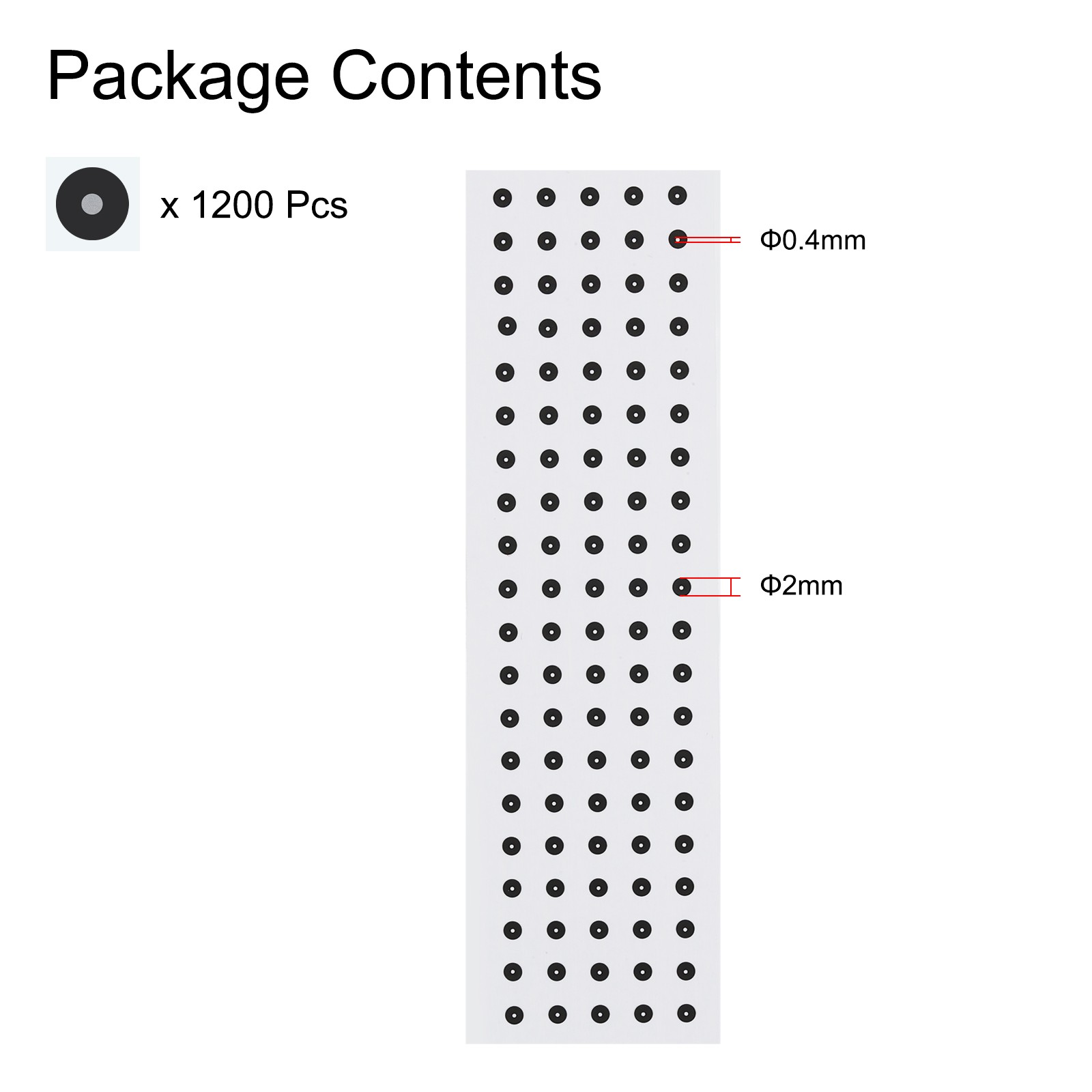 1200 Pcs 3D Scanner Markers 0.4mm Low Reflective 3D Scanning Dots(0.4x2mm) gallery