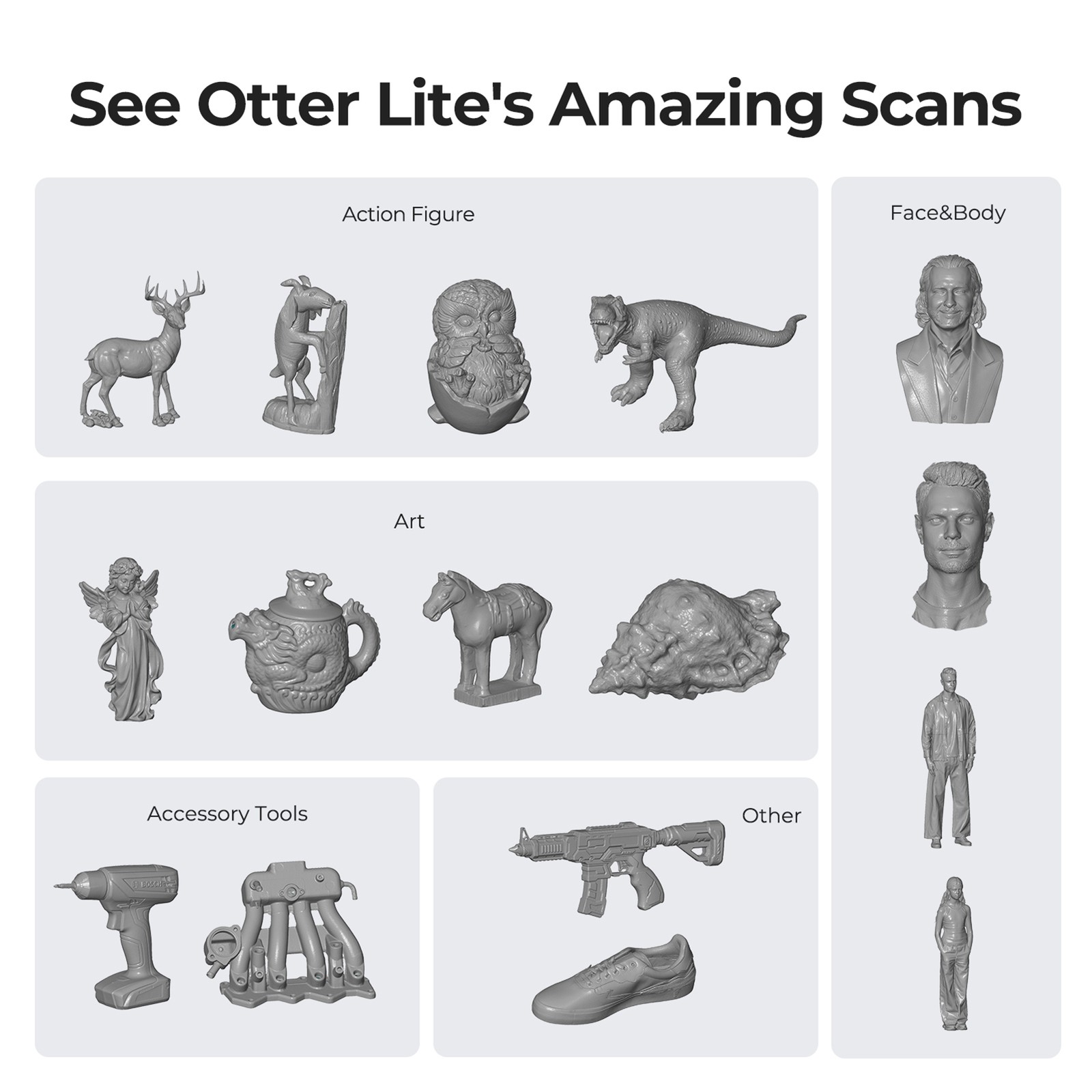 Lite 3D Scanner Wireless Handheld 005mm Accuracy 30FPS V1 gallery