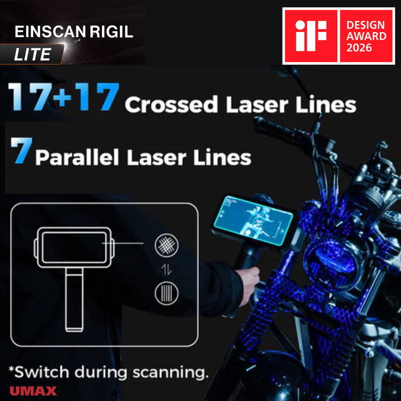 Shining 3D EinScan Rigil Lite Wireless 3D Scanner Laser IR Full Color gallery