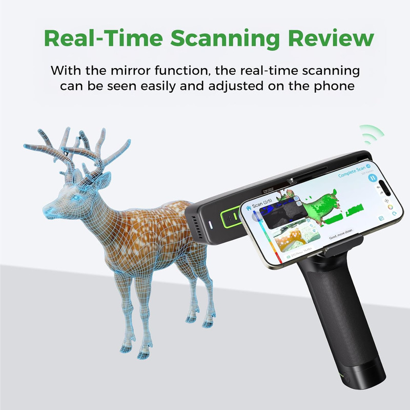 3D Scanner Otter Lite, Handheld Wireless Scanner with 0.05Mm Accuracy, Anti-Shak gallery