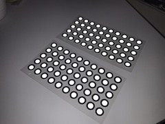 200 x 3d Scanner Scanning Marker Dot 10mm width, 6mm reflective