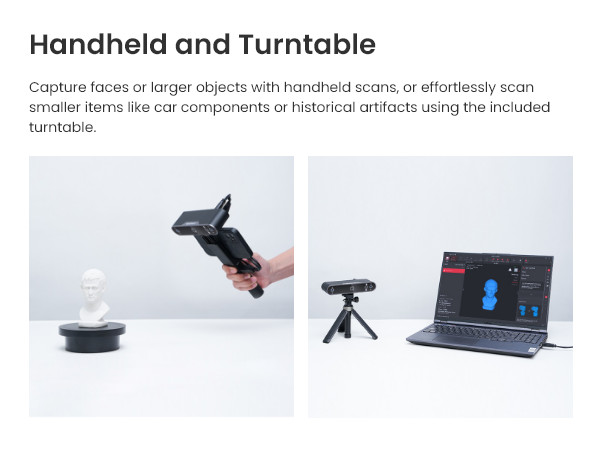 Revopoint POP 3 Plus 3D Scanner Advanced 0.04mm Precision 18fps Handheld Scan gallery