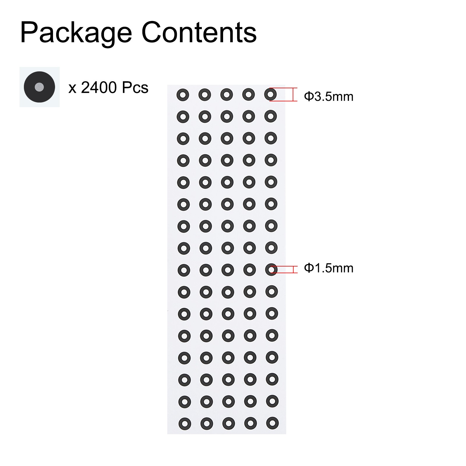 2400 Pcs 3D Scanner Markers 1.5mm Low Reflective 3D Scanning Dots(1.5x3.5mm) gallery
