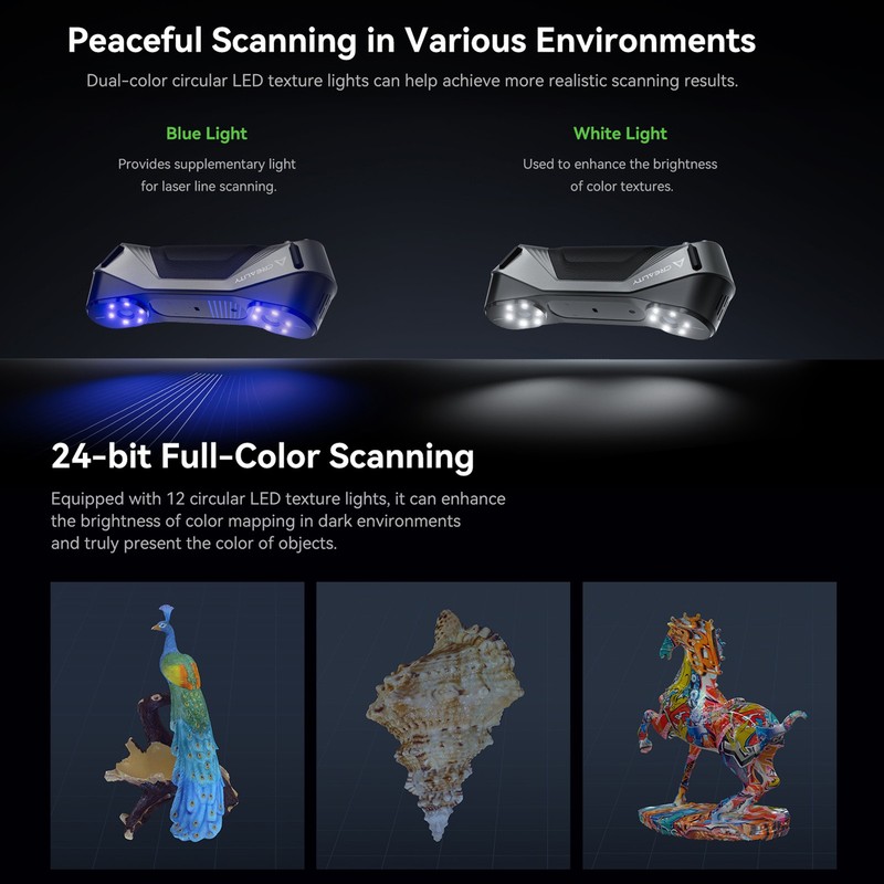 3D CR-Scan Multiple-line Blue & Consumer 3D Scanner for 3D gallery