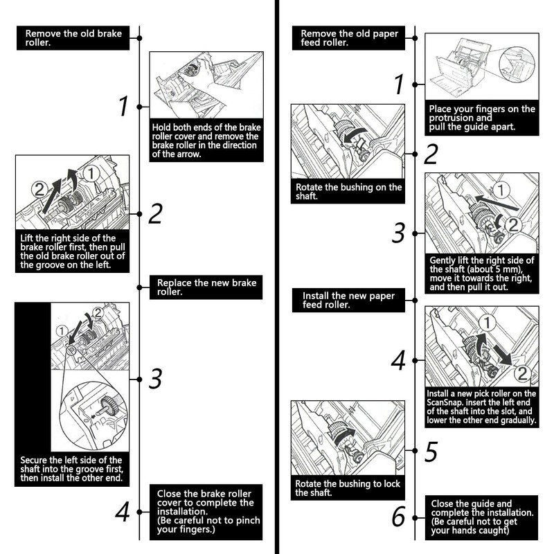 Pick Roller Scanner Exchange Kit for Fujitsu ScanSnap iX500 iX1400 iX1500 iX1600 gallery