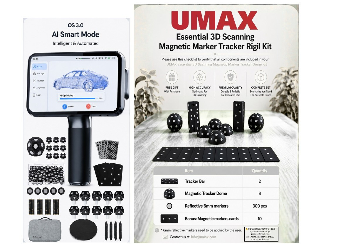 Shining3D EinScan Rigil v1.2 Wireless Tri-Mode 3D Laser Scanner +Software & More gallery