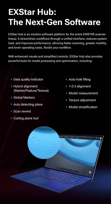 EINSTAR Rockit Wireless 3D Scanner with Laser & IR Hybrid Light gallery
