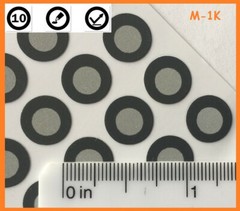 Positioning Targets for 3D Scanning M-1K, Reflective, Black Contour, QTY:1,000