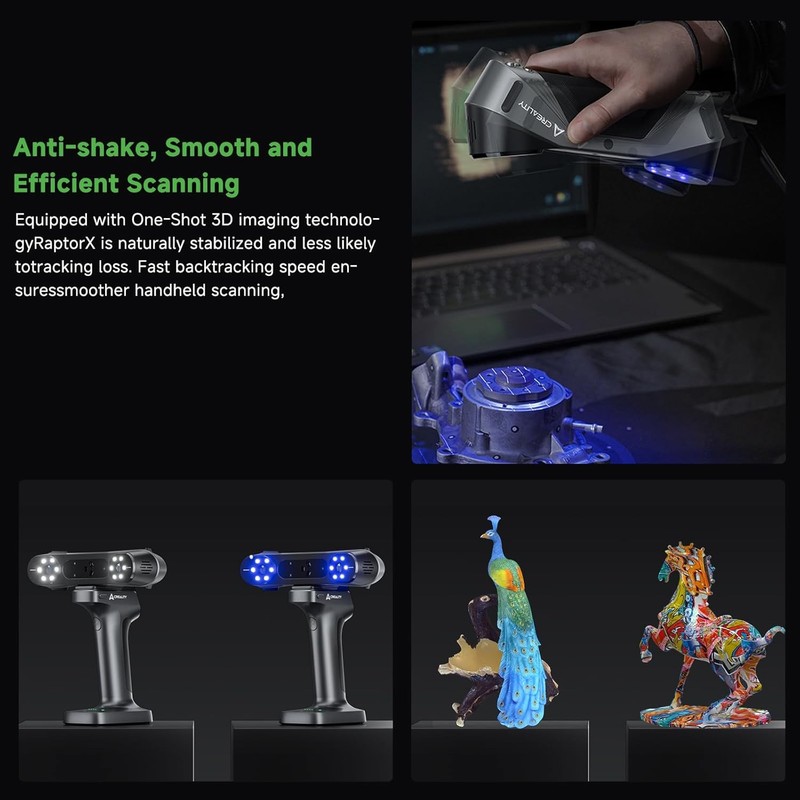 Creality RaptorX 3D Scanner Wireless Hybrid Blue Laser & NIR Scanner For Printer gallery