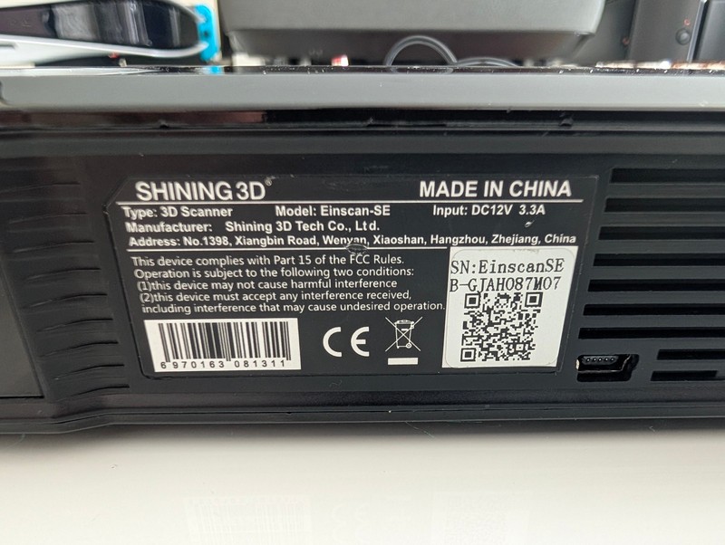 UNTESTED Shining 3D EinScan-SE Desktop 3D Scanner (no stand) gallery