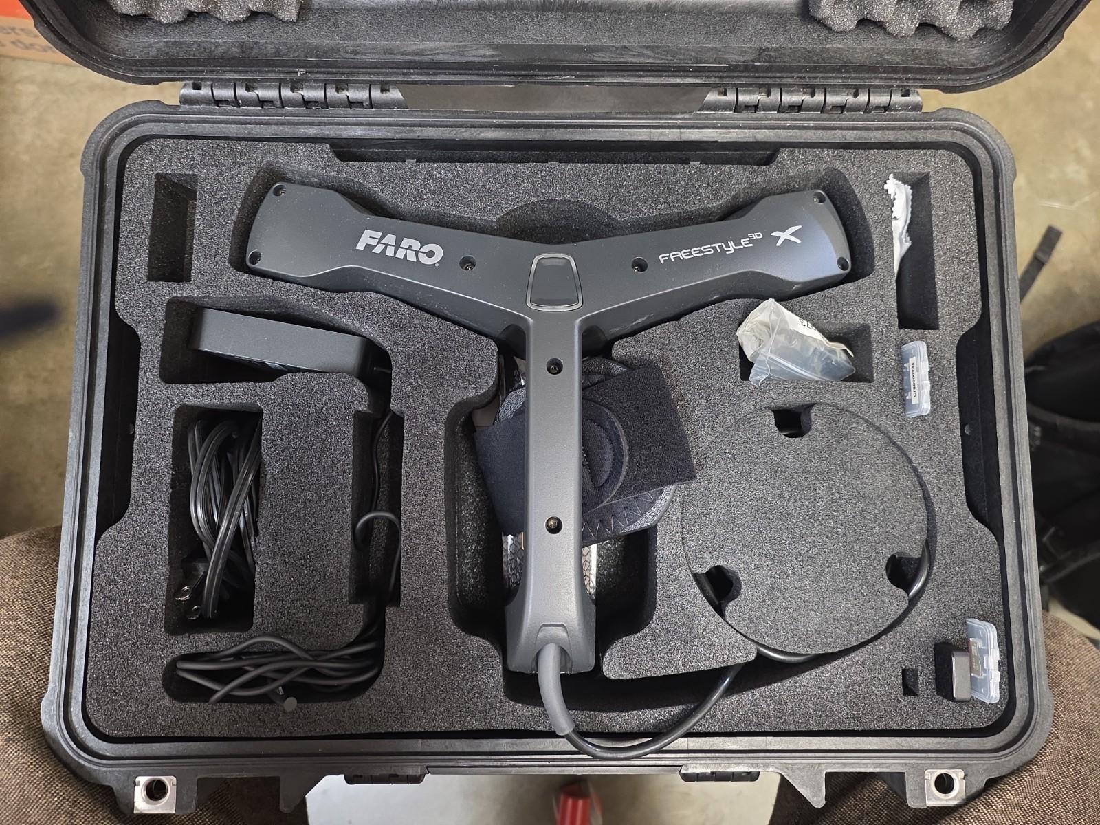 FARO Freestyle3D X Handheld 3D Laser Scanner w/ Case Tablet Calibration Plate gallery
