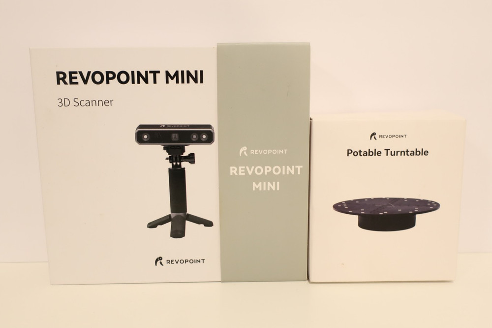 Revopoint MINI Handheld Structured Light 3D Scanner and turntable