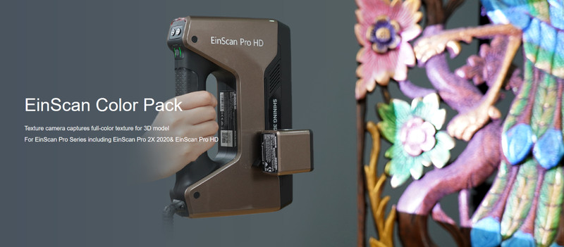 Shining3D EinScan Pro HD 3D Scanner w/ Turntable + Color Pack | 0.04mm gallery