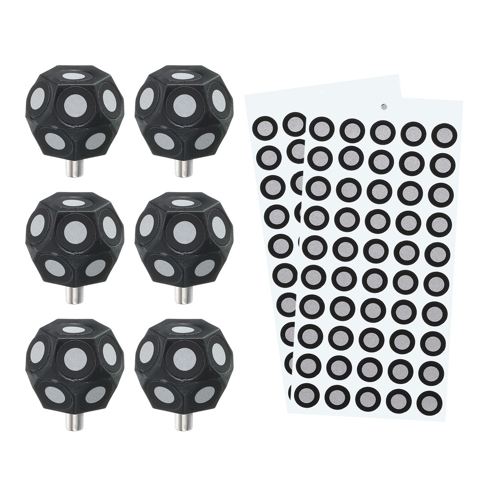 6 Pcs 3D Magnetic Ball Marker with 100 Pcs 6x10mm 3D Scanning Markers