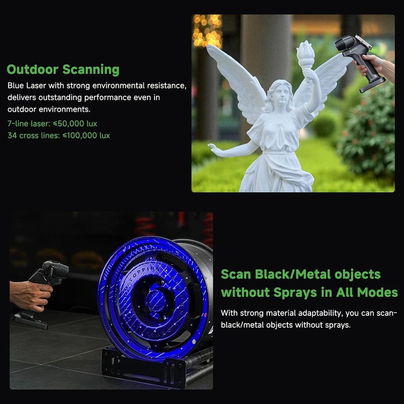 Creality RaptorX 3D Scanner Wireless Hybrid Blue Laser & NIR Scanner For Printer gallery