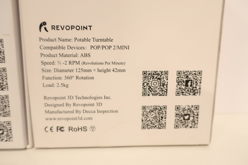 Revopoint MINI Handheld Structured Light 3D Scanner and turntable gallery