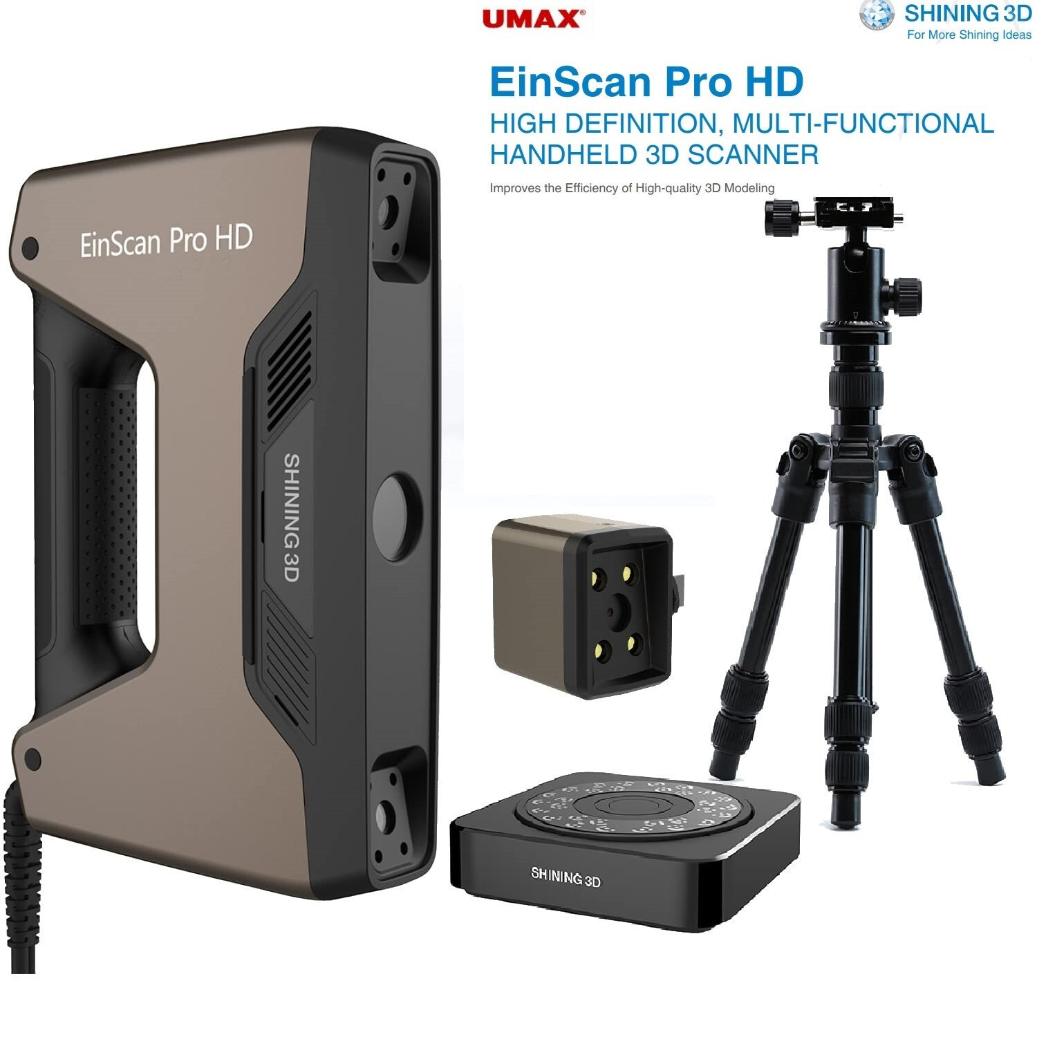 Shining3D EinScan Pro HD Handheld 3D Scanner Industrail Pack + Color Pack HD gallery