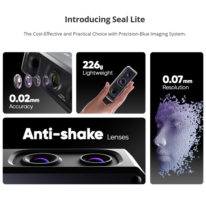 3DMakerpro Seal Lite 3D Scanner 10FPS Scanning Speed Anti-Shake fr 3D Model E1L0 gallery