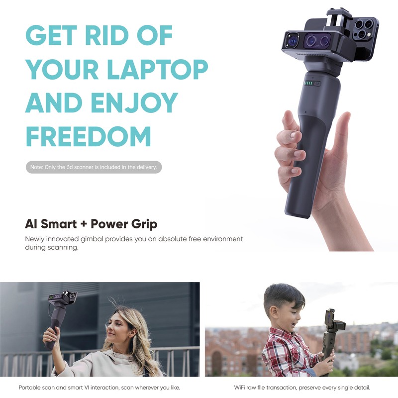 3DMakerpro Seal Handheld 3D Scanner 24-bit Color Camera Anti-Shake Lenses O4Z2 gallery