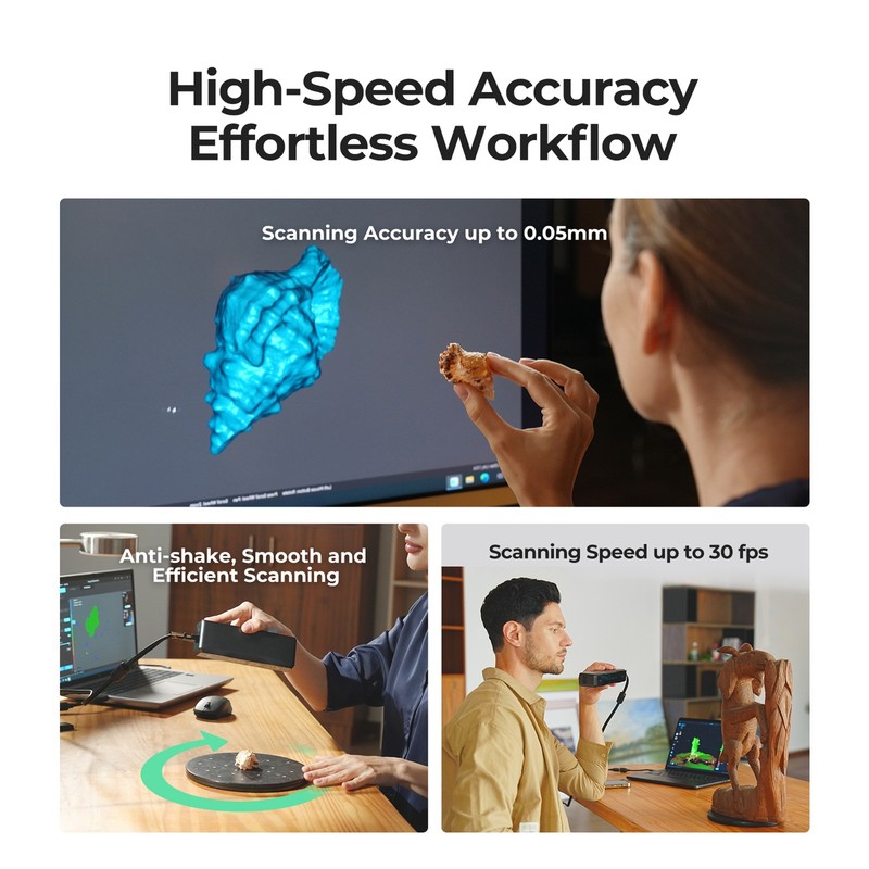 Lite 3D Scanner Wireless Handheld 005mm Accuracy 30FPS V1 gallery