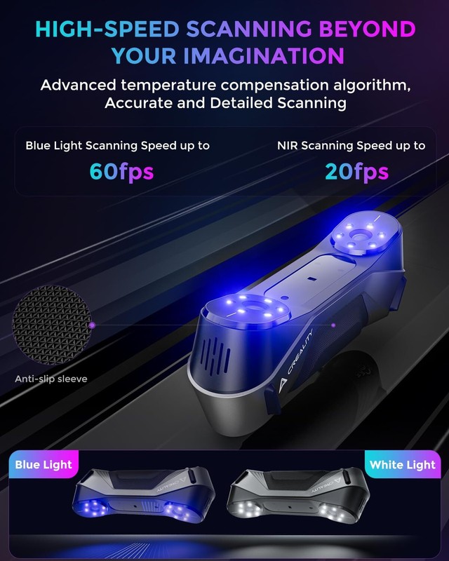 Creality CR-Scan Raptor Multiple-line Blue & NIR Consumer 3D Scanner Open Box gallery