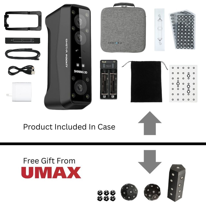 Shining3D Einstar Rockit Wireless Handheld Laser 3D Scanner w/ Scanning SW gallery
