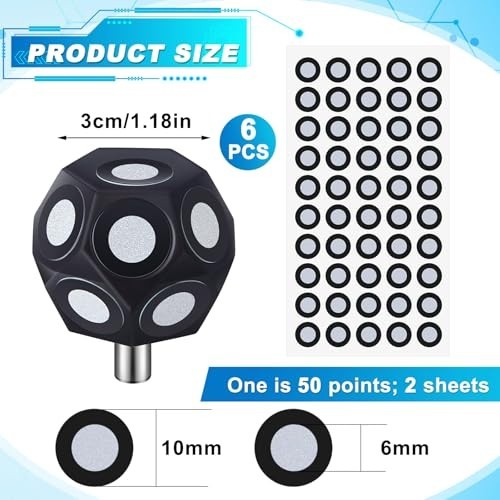 6 Pcs Multi-Angle Marker Set - 100 Point 6.0mm Dot Stickers for 3D Scanning gallery