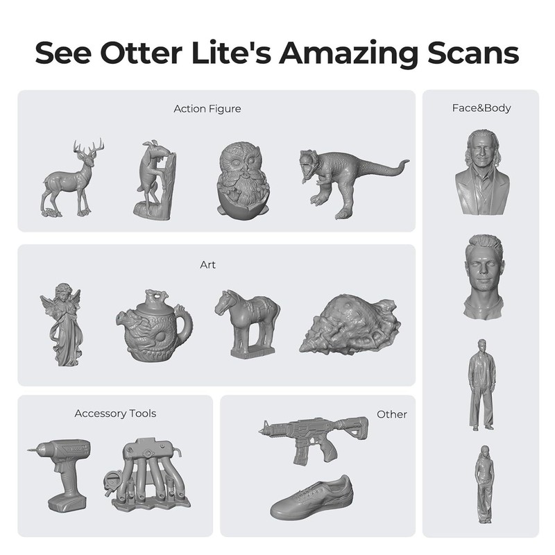 Creality Otter Lite 3D Scanner 0.02mm Precision Handheld Scanner for 3D Printing gallery