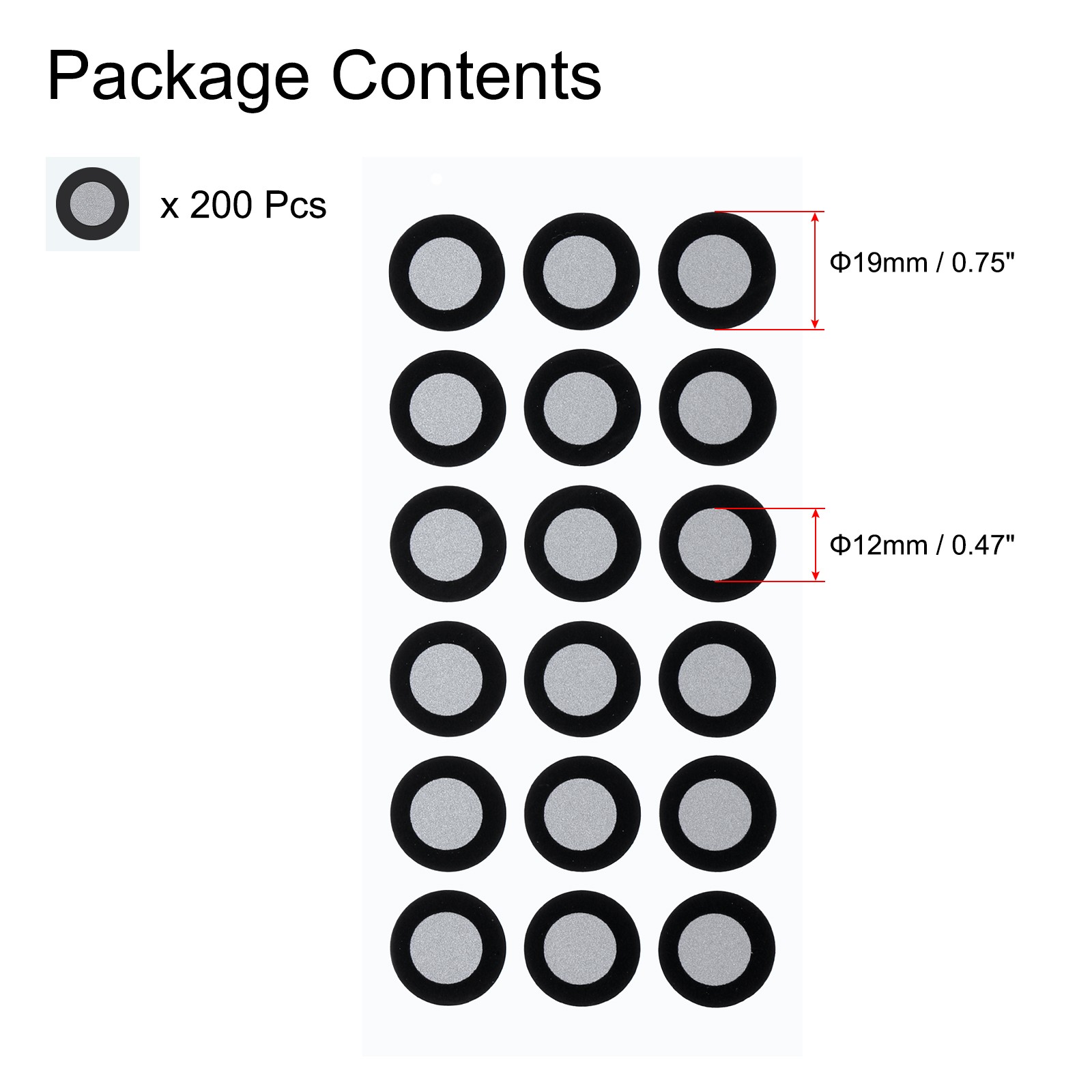 200 Pcs 3D Scanner Markers 12mm High Reflective 3D Scanning Dots(12x19mm) gallery