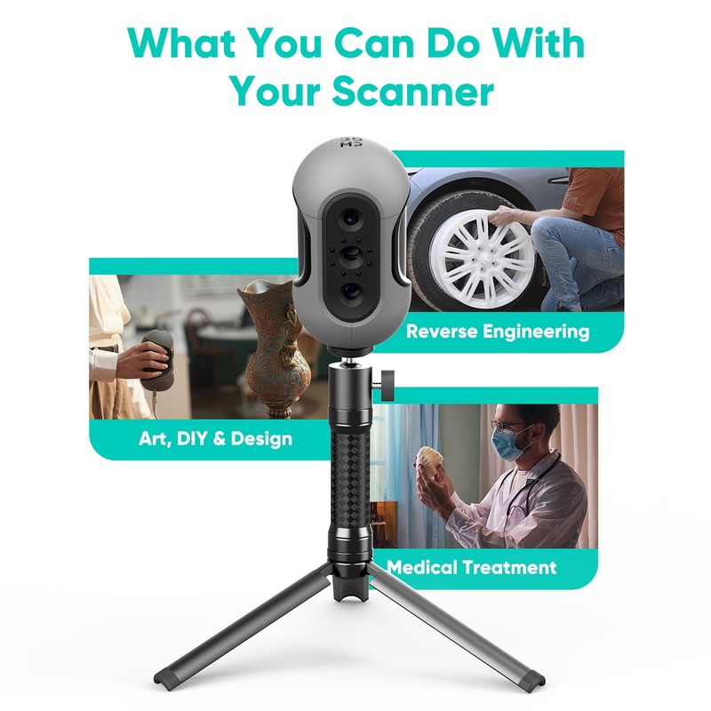 3DMakerpro Handheld 3D Scanner for 0.05mm Accuracy 3D Printing 0.1mm Resolution gallery