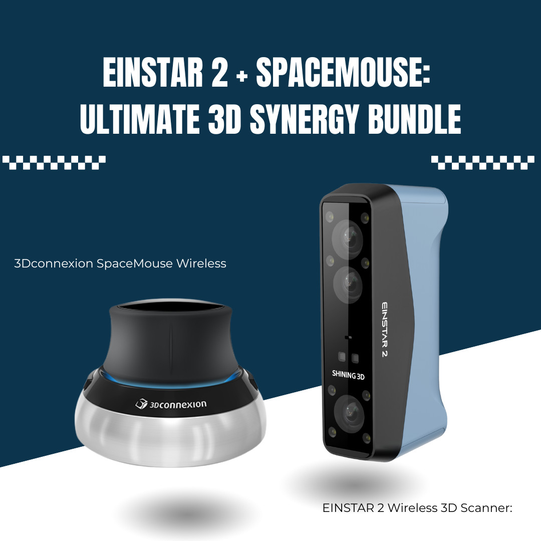 SHINING 3D EINSTAR 2 + SpaceMouse Synergy Bundle | Wireless 3D Scanner 4K RGB gallery