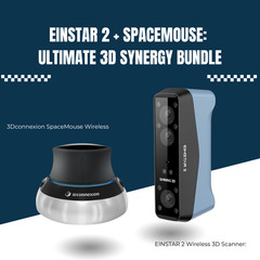 SHINING 3D EINSTAR 2 + SpaceMouse Synergy Bundle | Wireless 3D Scanner 4K RGB