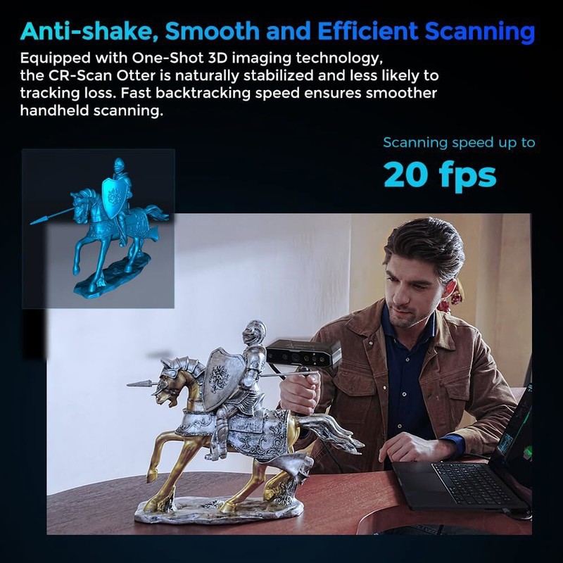 Creality CR-Scan Otter 3D Scanner 24Bit Full-Color Anti-shaking Scan Black/Metal gallery