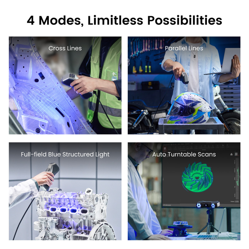 Revopoint MetroX 3D Laser Scanner Blue Multiple-line Laser Scan For CAD 0.01MM gallery