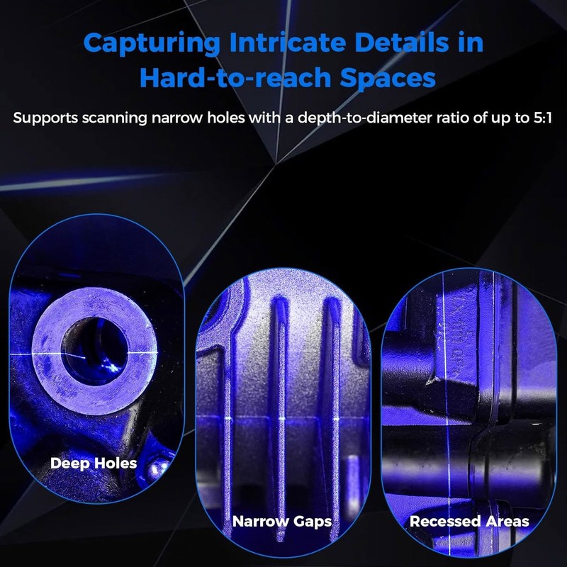 Creality Sermoon P1 3D Scanner 100FPS High-Speed Scanning 22+7+1 Blue Laser US gallery