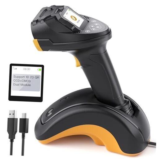 Bluetooth Barcode Scanner, 2D 1D Wireless Handheld Scanner, QR Code Scanner, gallery