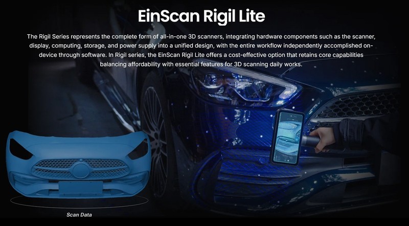 Shining3D EinScan Rigil Lite 3D Scanner Wireless Tri-Mode 32GB 1TB gallery