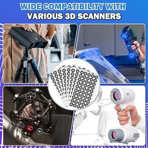 High Reflective 3D Scanner Markers - 1100 Dots, 6mm Positioning Targets, 22 Shee gallery