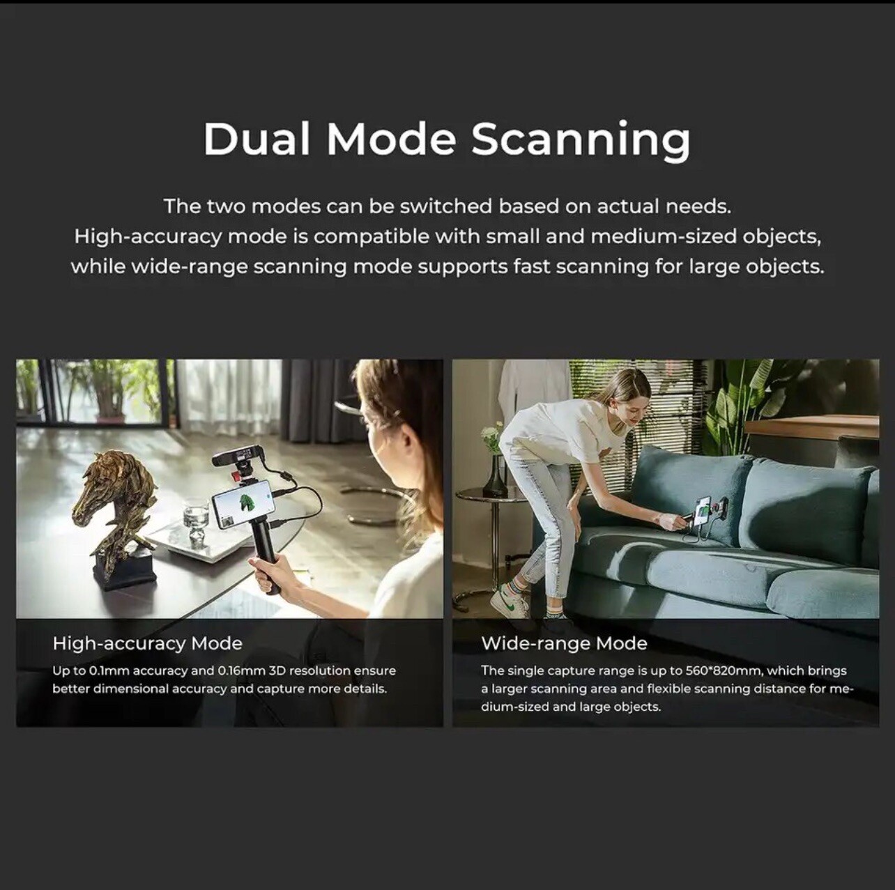 Creality CR-Scan Ferret Pro Portable Handheld 3D Scanner Anti-shake Tracking gallery