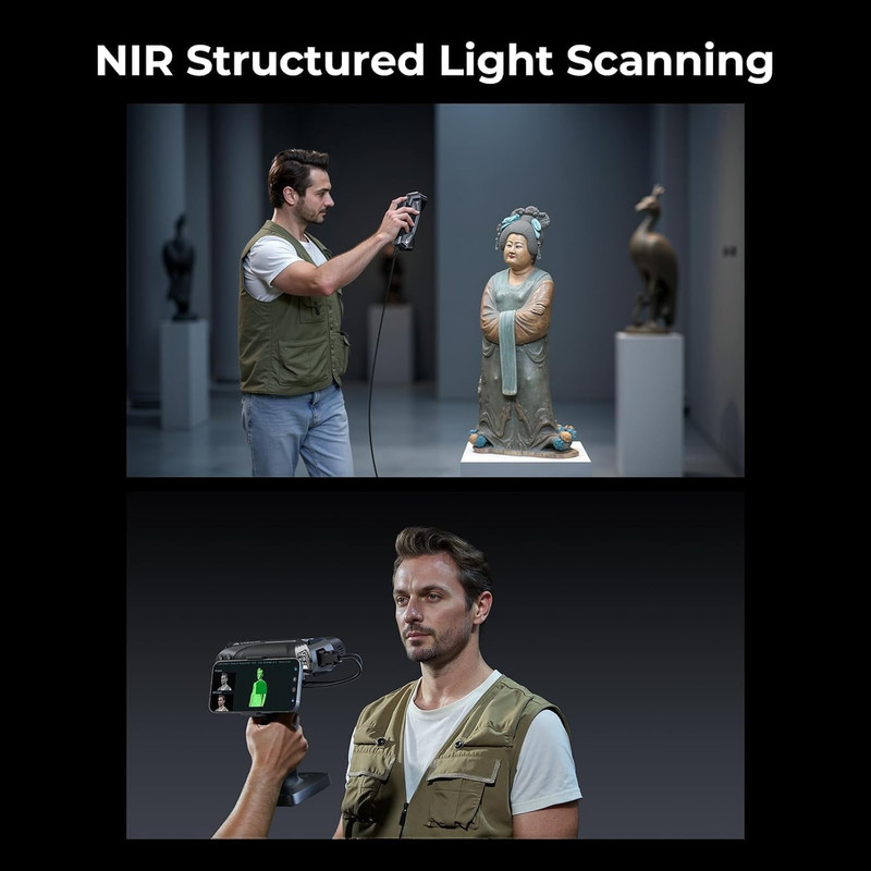 Raptor X 3D Scanner - 60FPS, 34 Cross Laser, 0.02mm Accuracy, WiFi 6 gallery